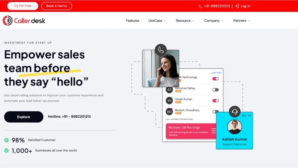 CallerDesk- Top Cloud Contact Center Providers to Consider in India