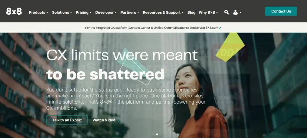 8x8 cloud contact center platform interface