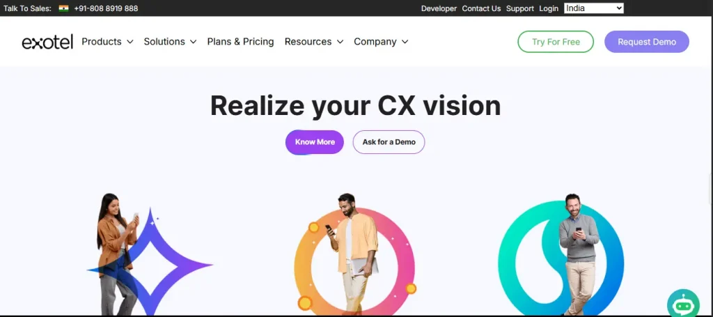 Exotel cloud telephony dashboard with IVR features