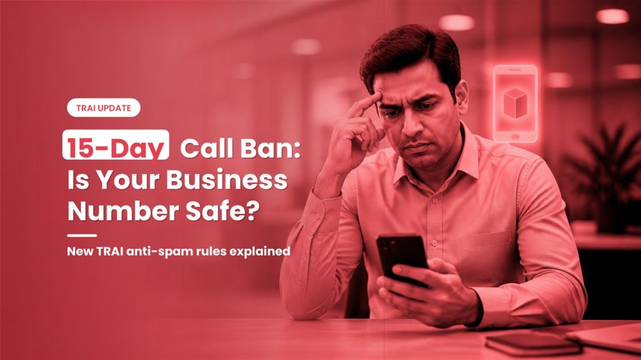 Worried business owner checking his phone after TRAI's new rule blocked outgoing calls for 15 days on a spam-flagged number
