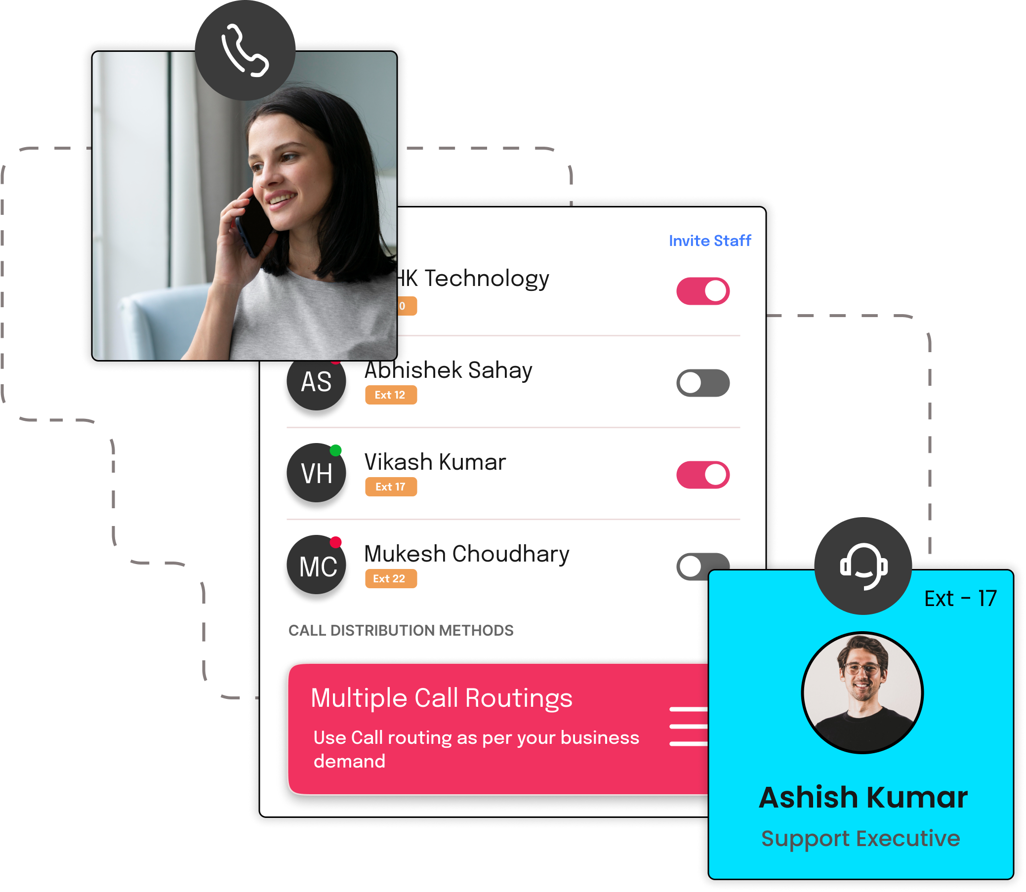 callerdesk automation setting up your call center illustration graphic.svg